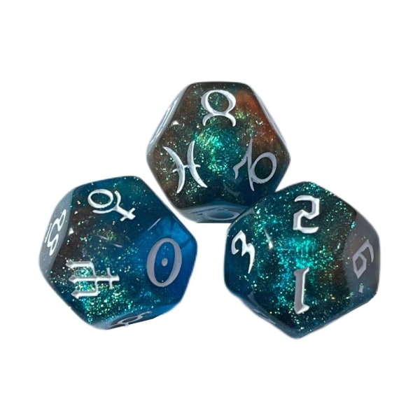 1/2/3/5 3st Akryl Astrologiska Tärningar Konstellationstärningar för Style D 1Set