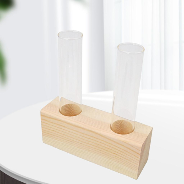 1/2/3 Glasprovrör Vas Planteringskärl Växt Terrarium för Beige 2 Tubes 1Set