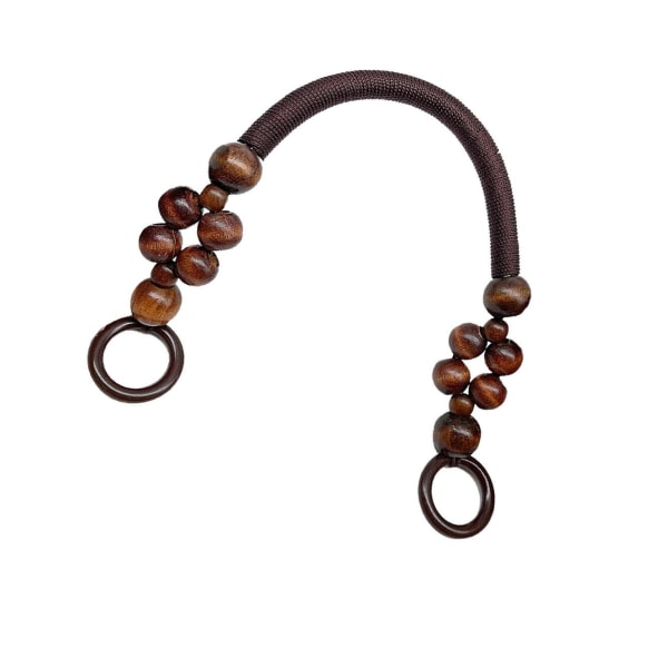 1/2/3 träpärlpåse Handtag Väska Rem Handväska Handtag Rem Coffee 48cm 1Set
