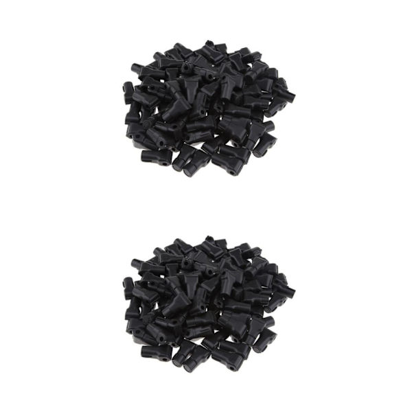 1/2 100st Krok Stopplås Säkerhetslåsning Hänglås Stöldskyddslås Black 6 mm 2Set
