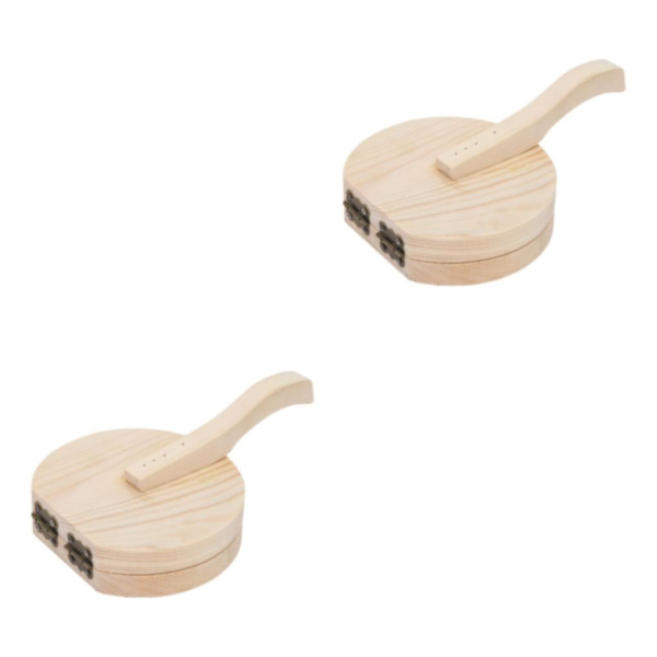 1/2 För Degpressverktyg Gadget Bakning Pizza Bakverk Wood circular 2Set