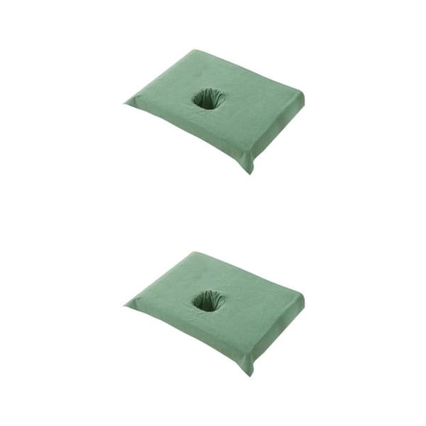 1/2/3/5 Cotton SPA Halvt cover Skönhetssalong Säng Ansiktshål Dark Green 50x70cm 2Set