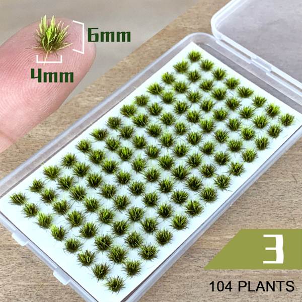 1/2/3/5 Resin Mini Grass Tuft Lågt underhållsminiatyrer Statisk No.3 1Set