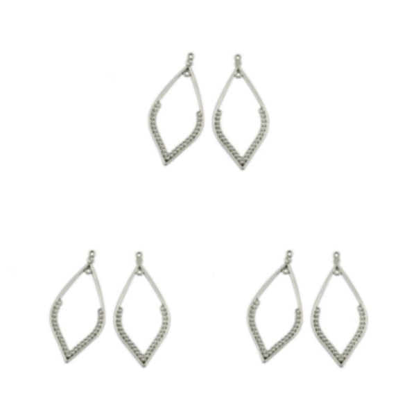 1/2/3/5 20 delar Vintage ljuskrona örhänge DIY Finding Hollow Tibetan Silver 55 x 26.5mm 3Set