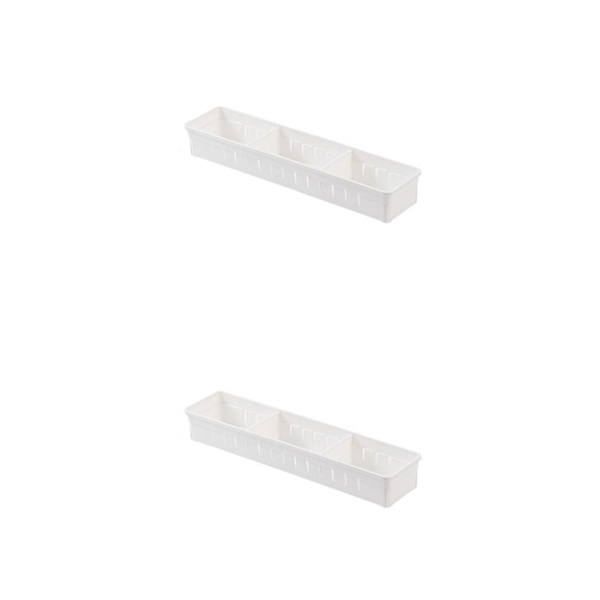 1/2 Multi Förvaringslåda Skrivbord Enkelt och snyggt White small size 2PCS