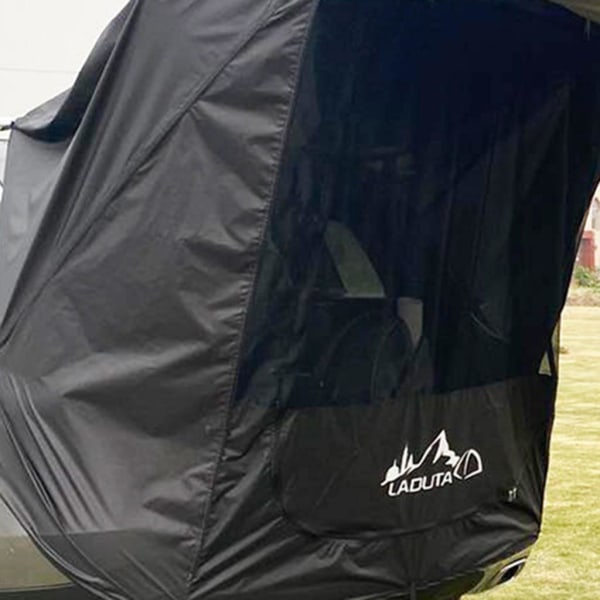 Bil Trunk Tält Shelter Sunshade Tail Extension Tour Camping Black