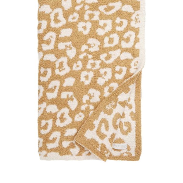 1/2/3 Throw Blanket Leopard Print Flanell Fleece Filtar Plysch light tan 30x35in 1Set