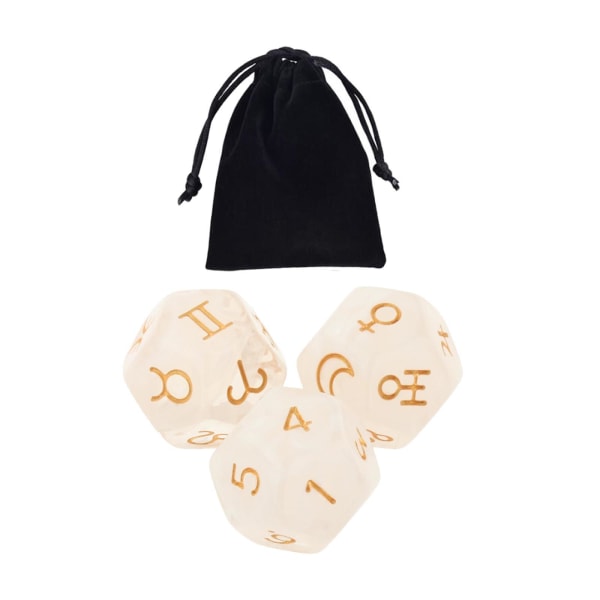 1/2/3/5 3st Akryl Astrologiska Tärningar Konstellationstärningar för Style E 1Set