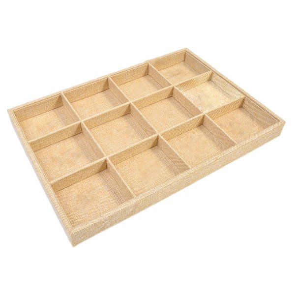 1/2/3 Stapelbara smycken fack för lådor butiker Showcase present 12 Grids 35x24x3cm 1Set