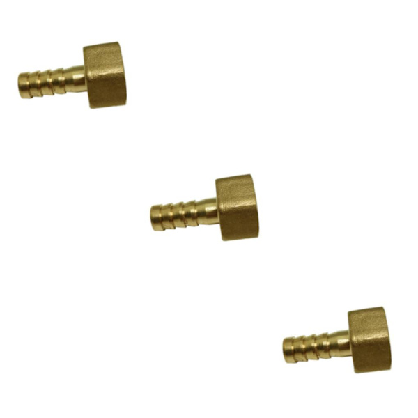 1/2/3/5 pneumatisk slangkoppling hona mässing/VVS-kopplingar 10mm 3Set