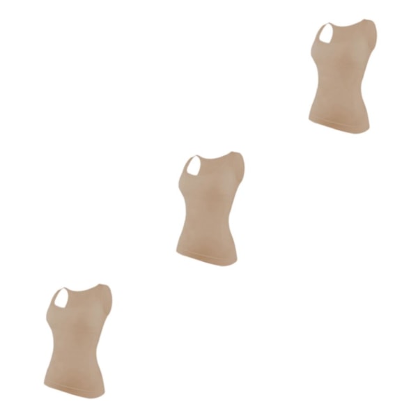 1/2/3 Damväst Fitness Bröststöd Toppar Andas Skin Color L 3PCS