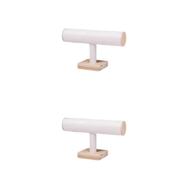1/2 trätillverkat armbandsskärmstativ, hållbart och utsökt hantverk Beige 2Set