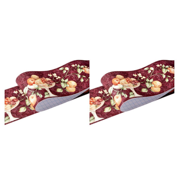 1/2/3/5 Retro Fashion PVC vattentät midjelinje för robust vägg red fruit 2Set