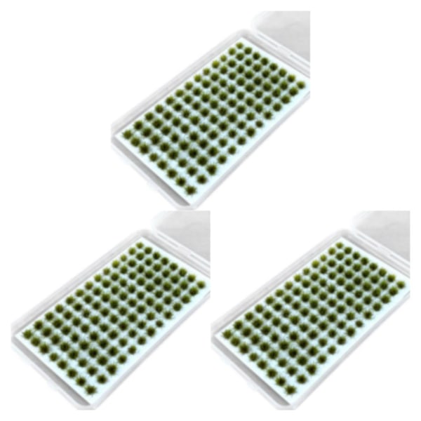 1/2/3/5 Resin Mini Grass Tuft Lågt underhållsminiatyrer Statisk No.4 3Set