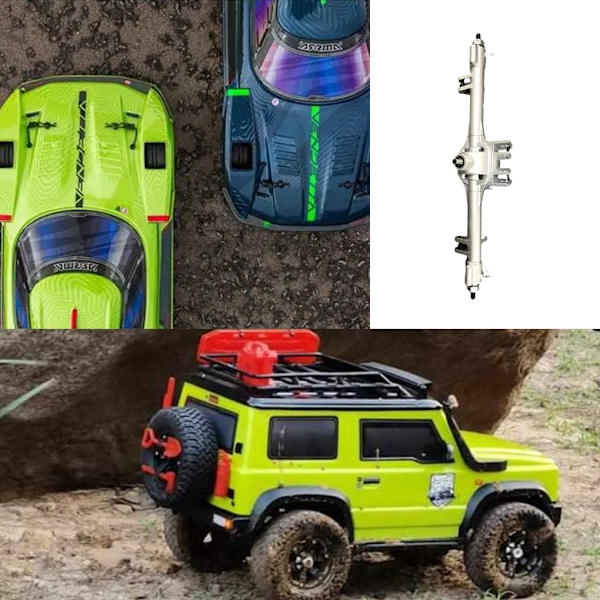 1/2 bakaxelenhet för 1/10 Rc LOSI Baja Rey 4WD metall bak 1Set