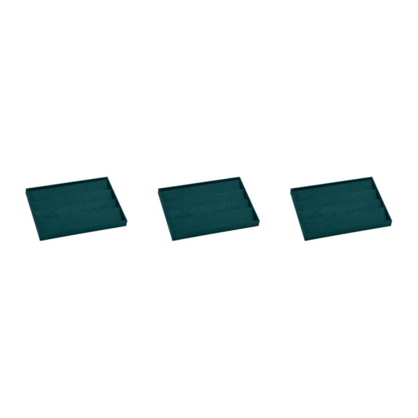 1/3 Universal Velvet Display Fack för örhängen och ringar Green 3Set
