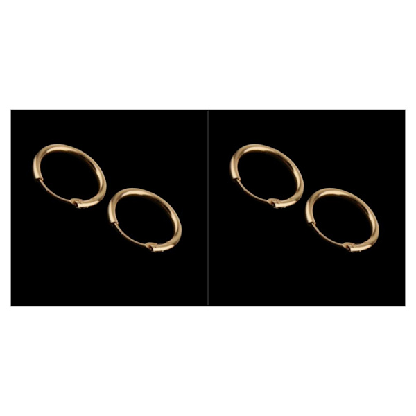 2/3 12 mm x 1,5 mm gångjärnsförsedda sovörhängen Hoops Kopparörhängen 2Set