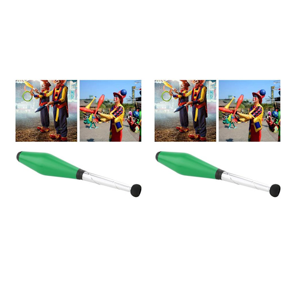 1/2/3 Comedy Juggling För Pins Roligt och imponerande Green 2PCS