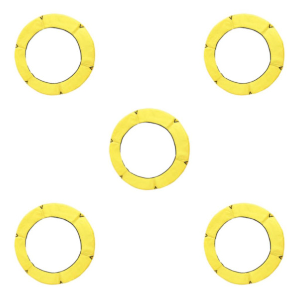 1/2/3/5 Ersättningsdyna för studsmatta säkerhetsstoppningsfjäder Yellow 1.2m 5PCS