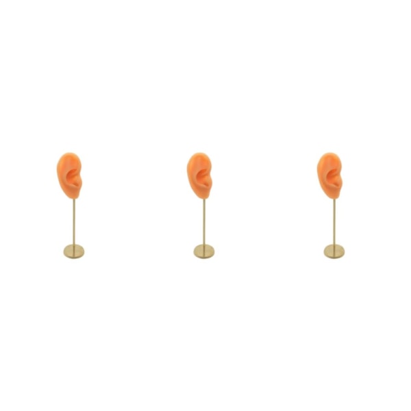 1/2/3 Örhänge Display Stand Human Ear Model Stud Holder Showcase Right Normal Skin Height: 18cm 3Set