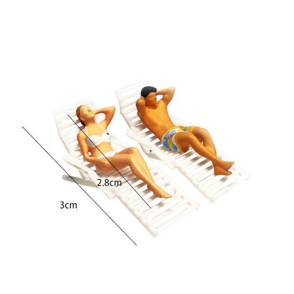 1/2/3 1/64 Scale People Figurer Set Tiny People för Sandbord 1Set