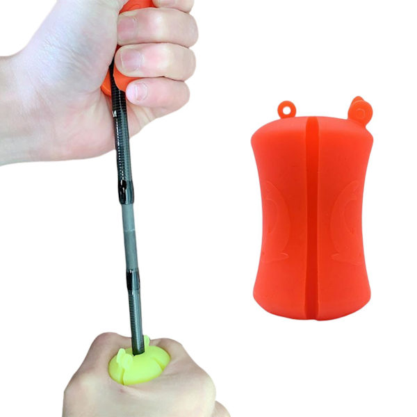 1/2/3/5 Bärbar fiskespö Fast boll Slitstark Slitstark Red 6 x 3.8cm 1Set