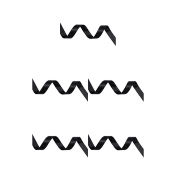 1/2/3/5 Fashionabla satinband för sömnad och hantverk - lätt att black 03 6mm 5PCS
