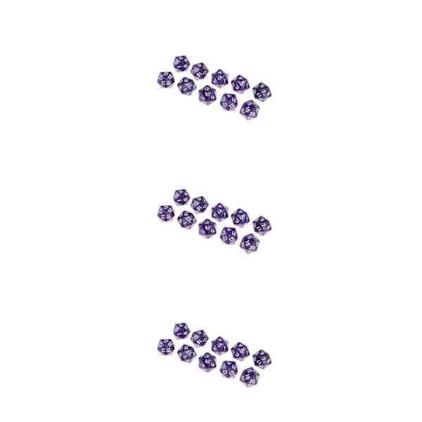 1/2/3/5 10 paket med tjugosidiga tärningar D20 Spelar D&D RPG Party Purple 10 Pcs 3Set