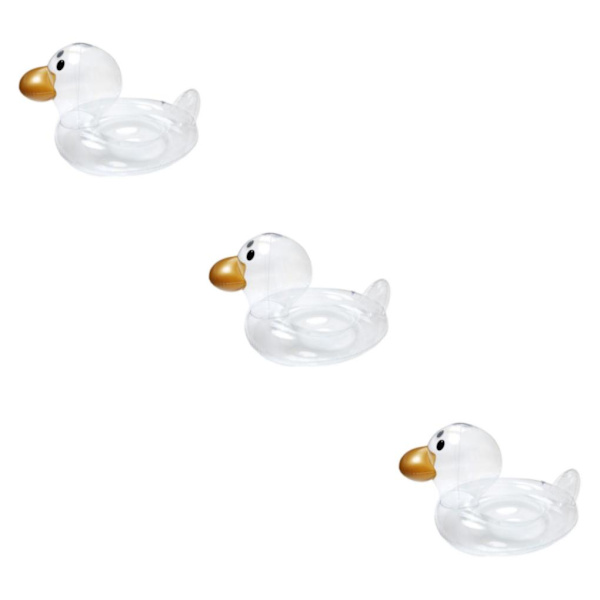 1/3 Swimming Float Ring För Flytande Uppblåsbar Tålig för Transparent Seat Ring 3Set