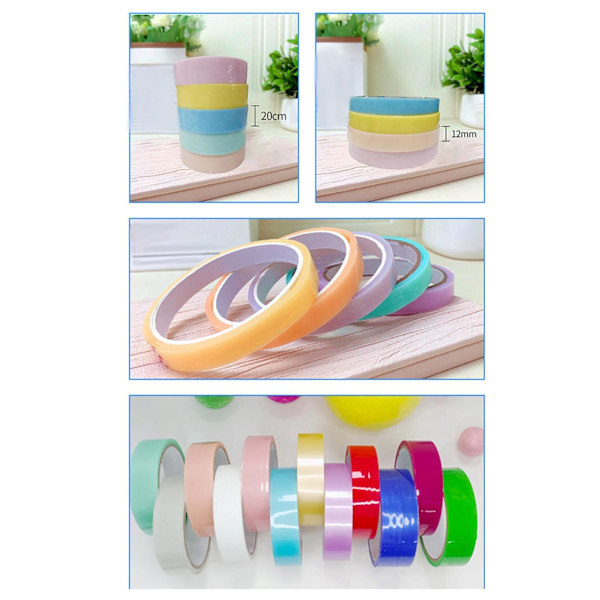 1/2 Sticky Ball Tape Pedagogiska leksaker Spel 30M Längd Scrapbook Yellow 6 x 10meters 1Set