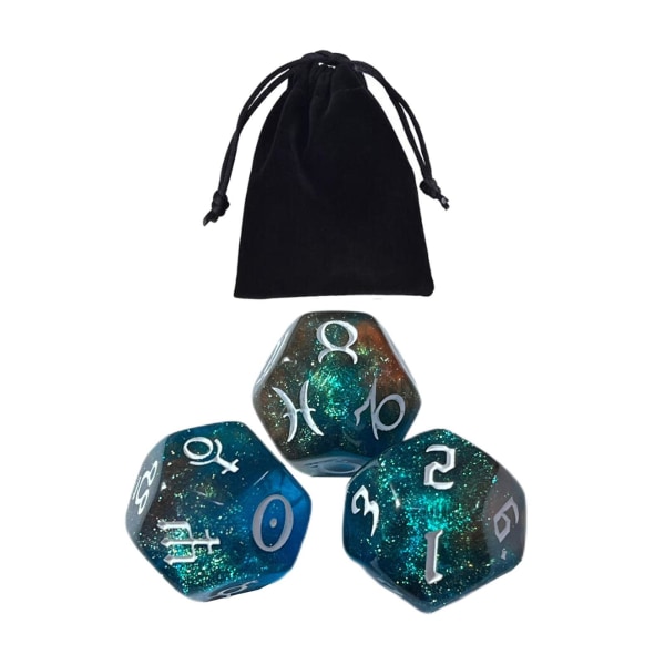 1/2/3/5 3st Akryl Astrologiska Tärningar Konstellationstärningar för Style D 1Set