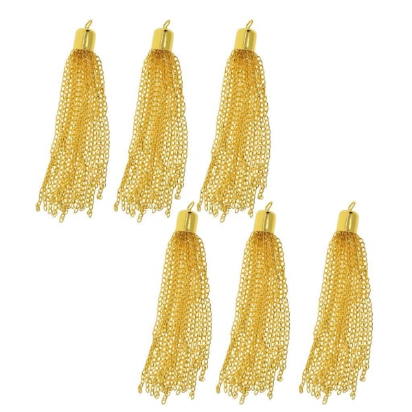 1/2/3/5 6 delar Handgjorda Boho Long Chain Tofshängen Gold 1Set