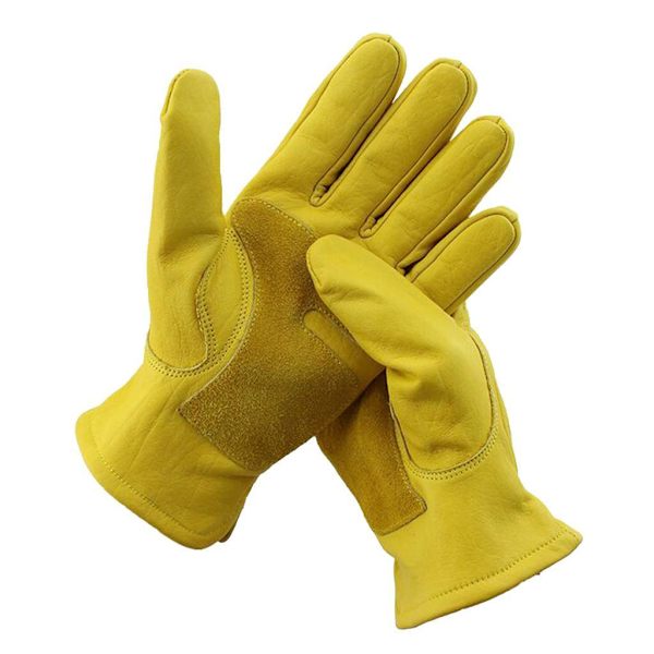 1/2/3 gul kohud läder Racing Motorcykel Biker Handskar M 1 Pc