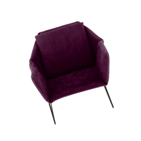 1/2 Miniatyr Soffa Fåtölj Möbel Soffa 1/6 Purple 16.5x16.5x14.5cm 1Set