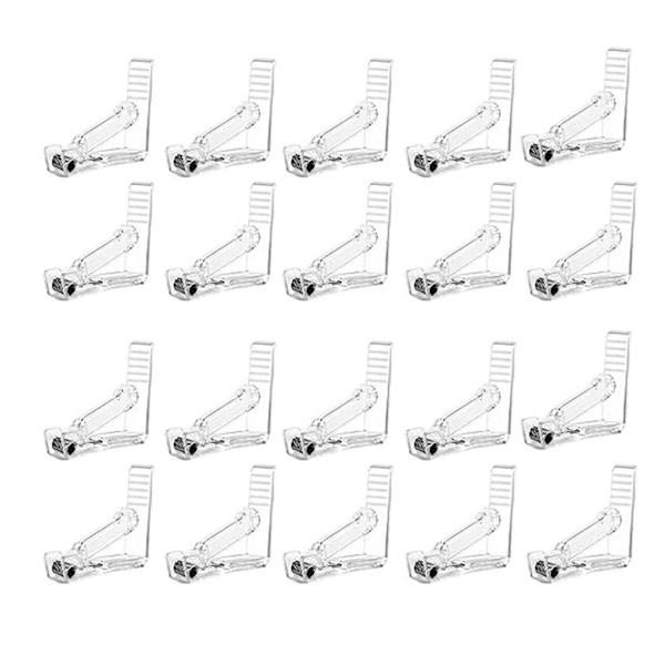 1/2/3/5 Håll hårt duk Justerbar tygklämma för Transparent 20PCS 1Set