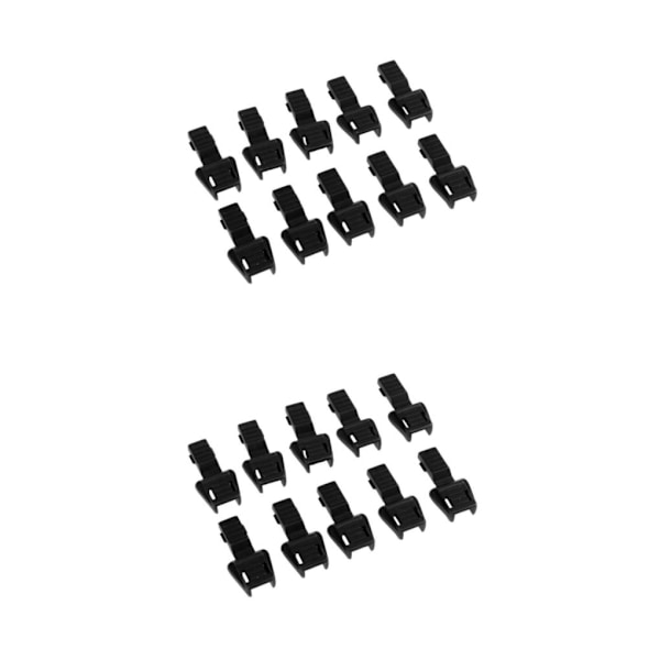 1/2/3/5 10 Styck Plast För Dragkedja Avdragare Ändlås Dragkedja Drag Black 3.5x1.7cm 2Set