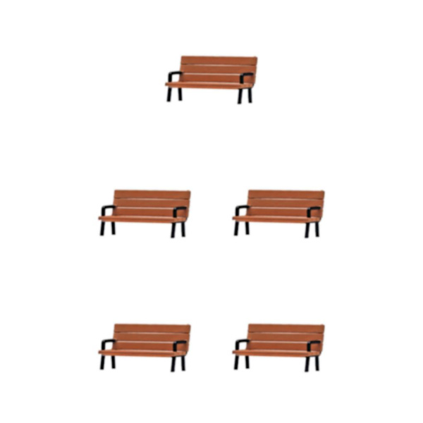 1/2/3/5 Handmålad 1/64 bänk Människor Modell Filmrekvisita Only Bench 5Set