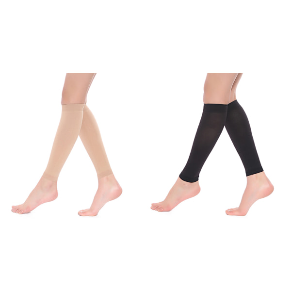 1/2/3/5 Dam S Calf Compression Strumpor Bekväma och skin color L 1Set