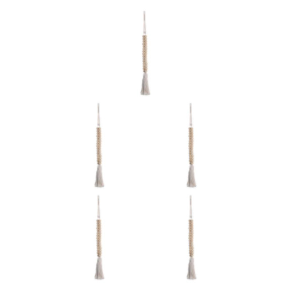 1/2/3/5 Naturträ Pärlgardin Tiebacks Heminredning Boho 5Set