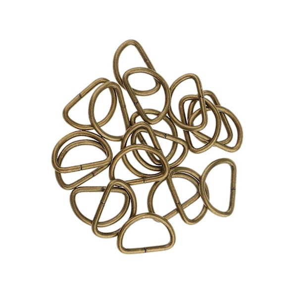 1/3/5 100 Pieces Alloy DIY D För Dee Ringar för Webbing 100x Bronze 20x10x2.5mm 1Set