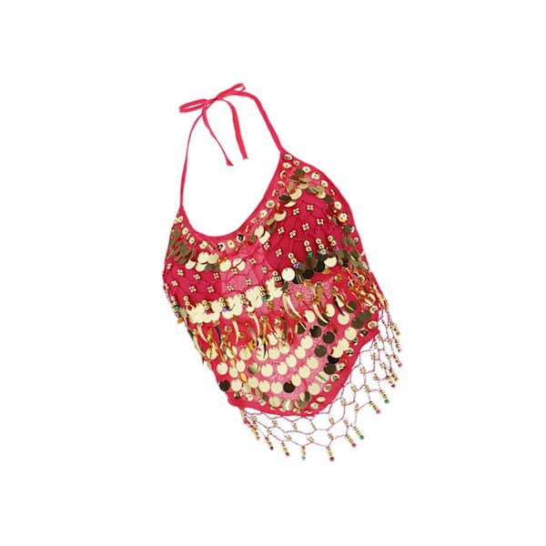 1/2/3 Magdanskostymer BH Halter Top Sequin Performance Rosy 1Set