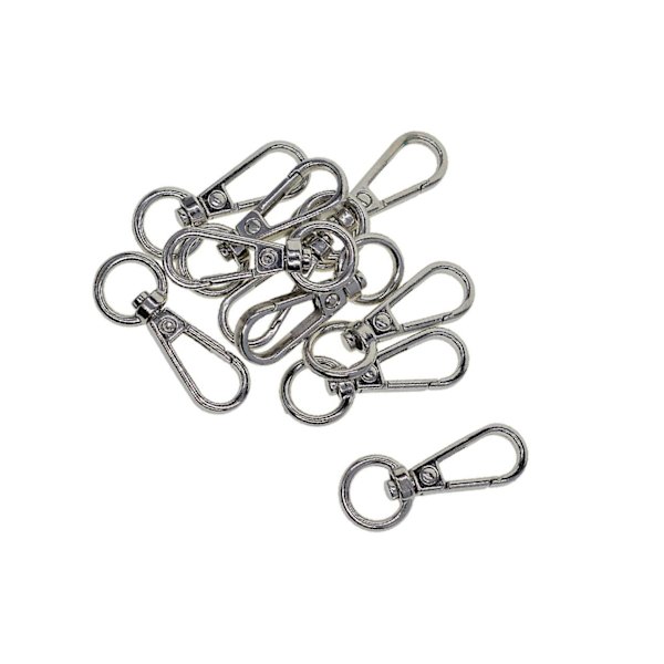 1/3/5 10 delar Swivel Snap Lobster Clasp Clips Nyckelring Silver 1Set