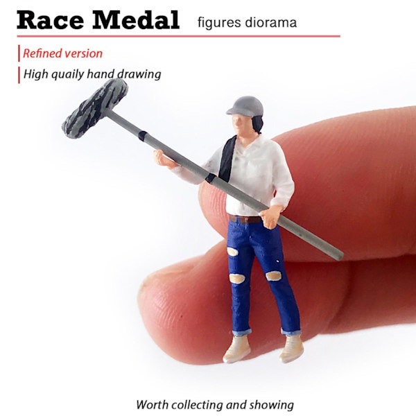 1/2/3/5 1:64 Handmålad modell Människor Figur Diorama Scenery Assistant White height 2.8-3cm 1Set