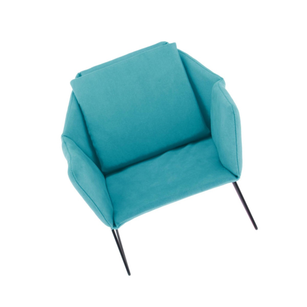 1/2 Miniatyr Soffa Fåtölj Möbel Soffa 1/6 Cyan 16.5x16.5x14.5cm 1Set