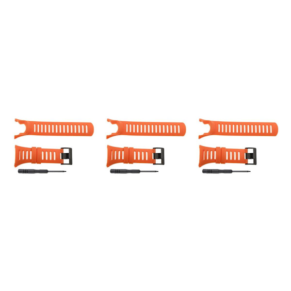 1/2/3 hållbara armbandsur i gummi för För Suunto Ambit3 Black Orange 24mm 3PCS