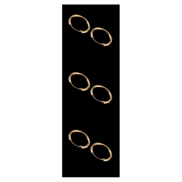2/3 12 mm x 1,5 mm gångjärnsförsedda sovörhängen Hoops Kopparörhängen 3Set
