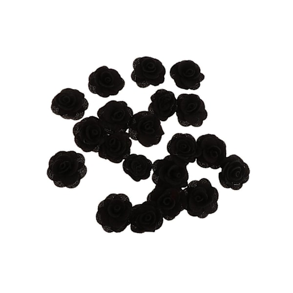 1/3/5 20 stycken Silk Rose Flower Head Bud DIY Craft Bröllop Black 4cm 1Set