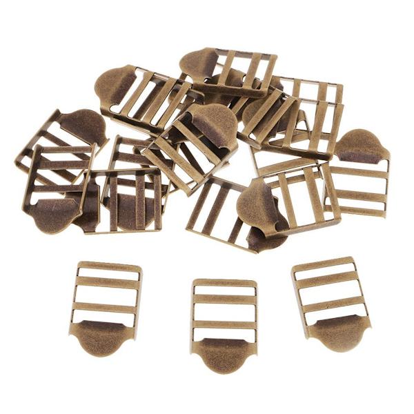 1/2/3 20st Metallväv Bälte Stege Spännen Bagagerem Bronze 2.4 x 1.6cm 1Set