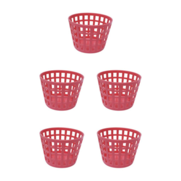5 Mini Plast Storage Korg Rengöringsverktyg hink Förvaringslåda Red 1.37x1.25x1.22 Inch
