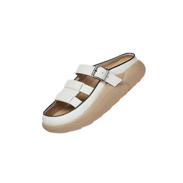 Dam Slide Sandaler Vattentät Soft För Slip On Flat Sandal White 36